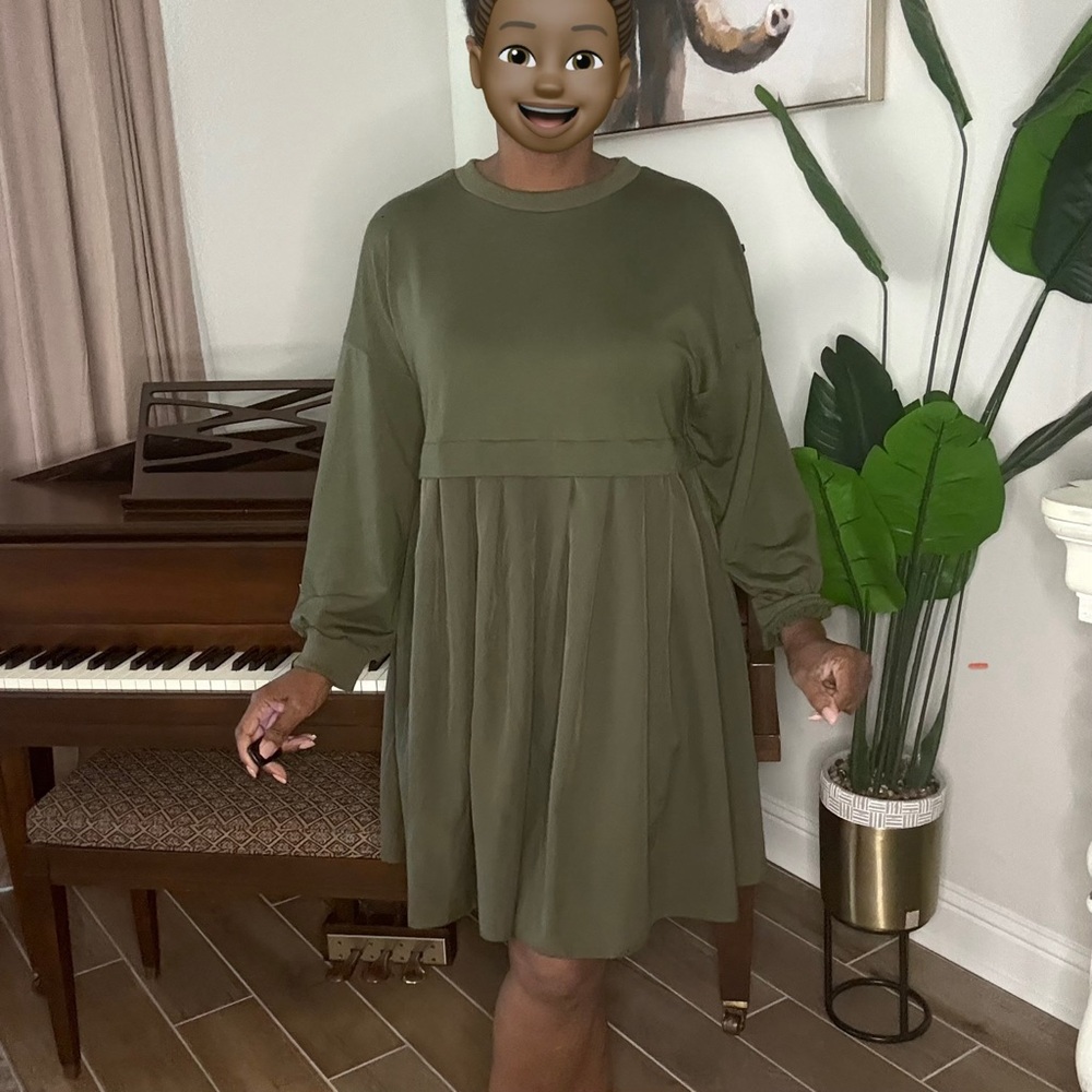 Olive Green Women's Dress